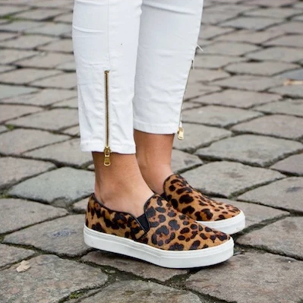 Steve Madden Leopard Print Slip-On Sneakers